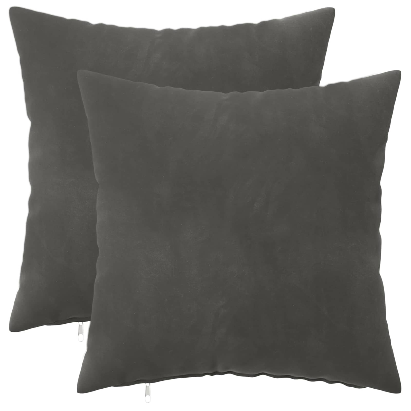 vidaXL Párna huzat 2 db HEERLEN Sötétszürke 30 x 30 cm Bársony