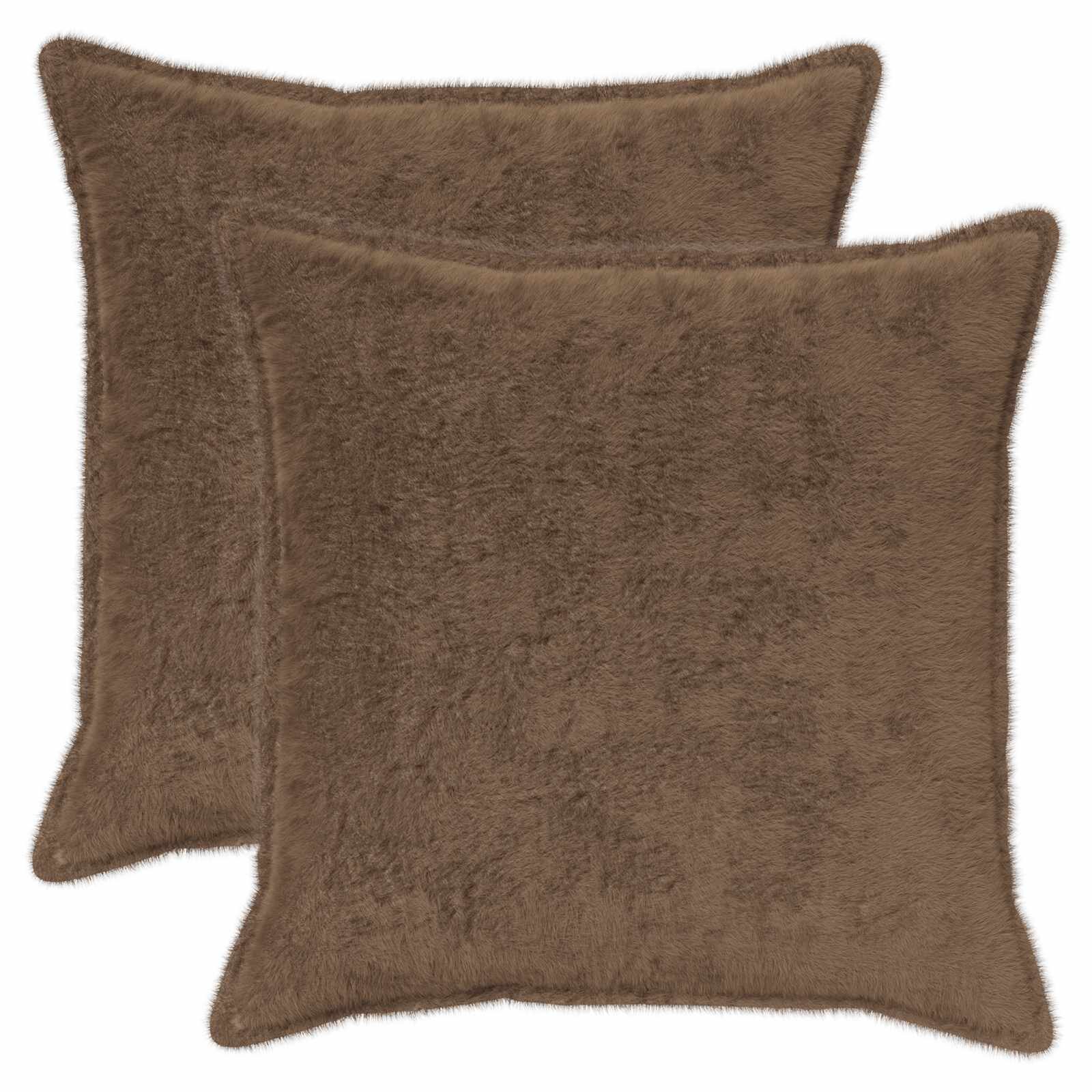 vidaXL Párna huzat 2 db HOUTEN Világos Barna 60 x 60 cm Műnyúl Szőr