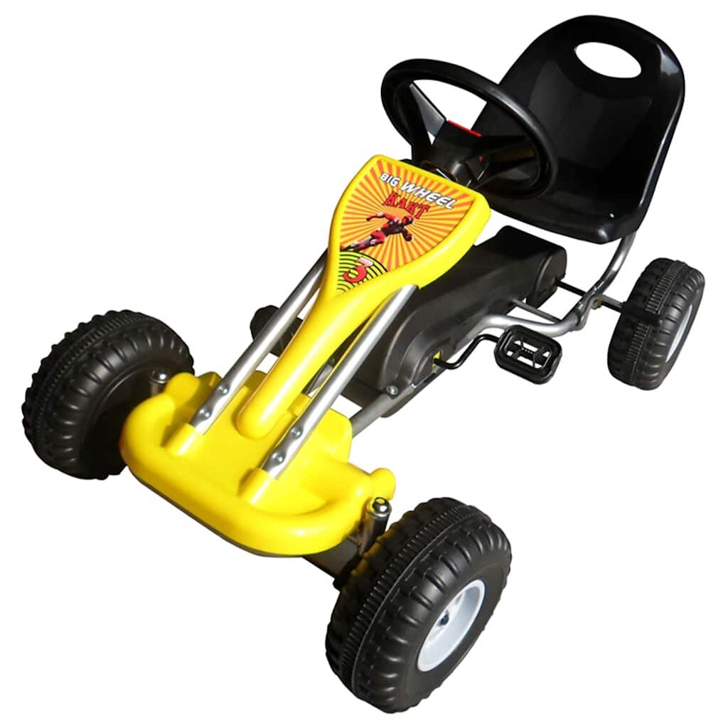 vidaXL pedálos gokart sárga