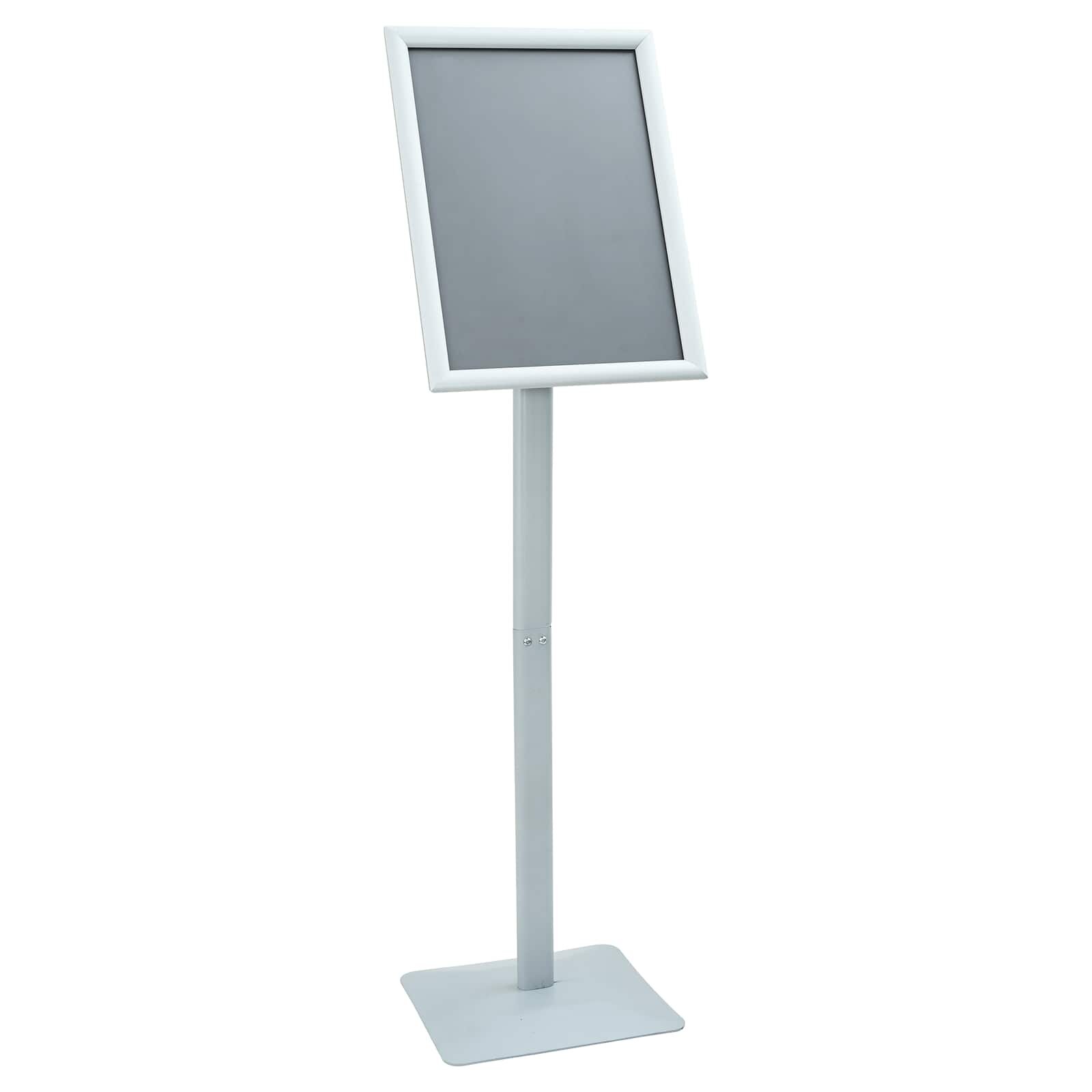 vidaXL Pedestal poszter állvány 325 x 27 x 126 cm Öntöttvas Ezüst