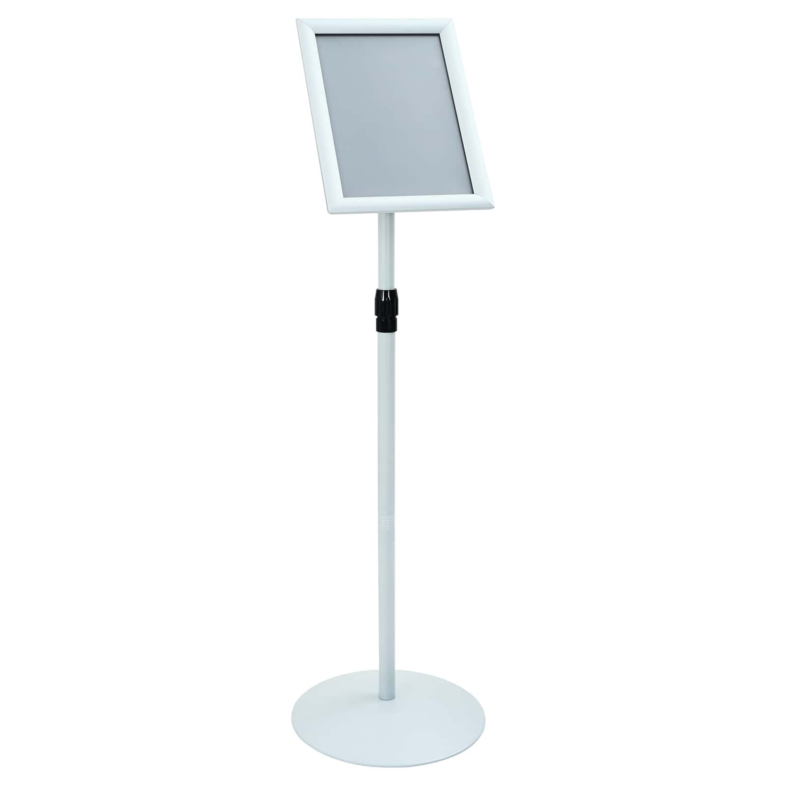 vidaXL Pedestal poszter állvány 33 x 33 x 123 cm PVC és Acél Ezüst