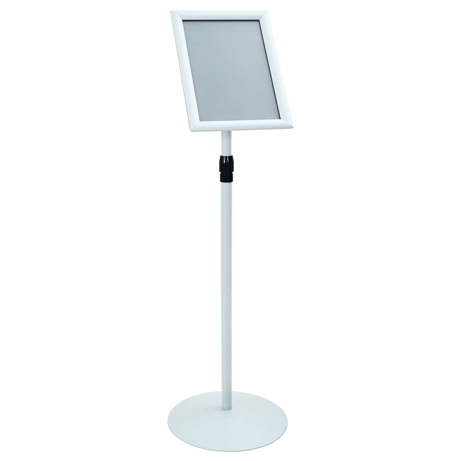 vidaXL Pedestal poszter állvány 33 x 33 x 126 cm PVC és Acél Ezüst