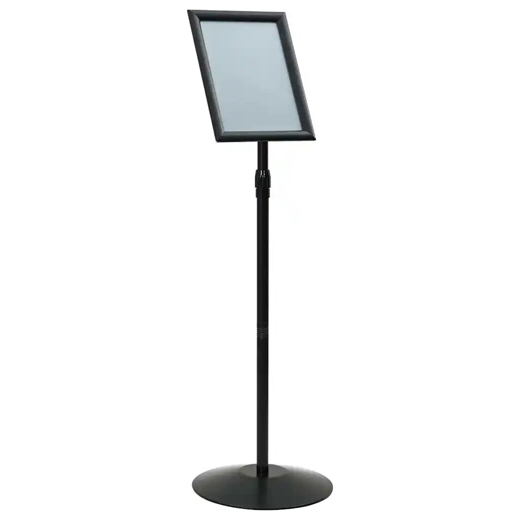 vidaXL Pedestal poszter állvány a3 PVC és Acél Fekete