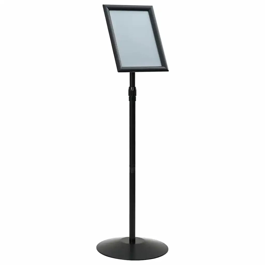 vidaXL Pedestal poszter állvány a4 PVC és Acél Fekete