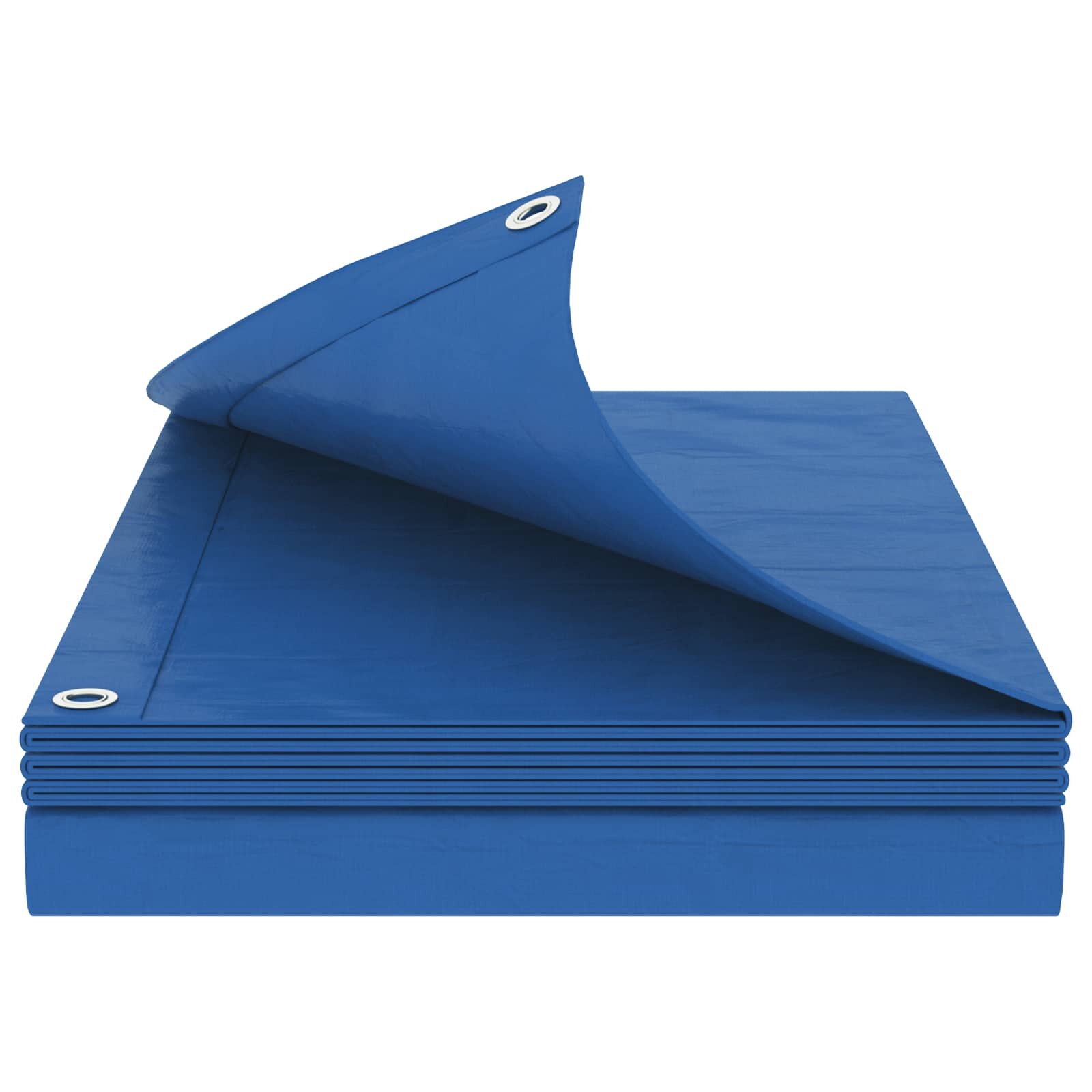 vidaXL Ponyva fémfülekkel Kék 6 x 8 m 180 gsm PE