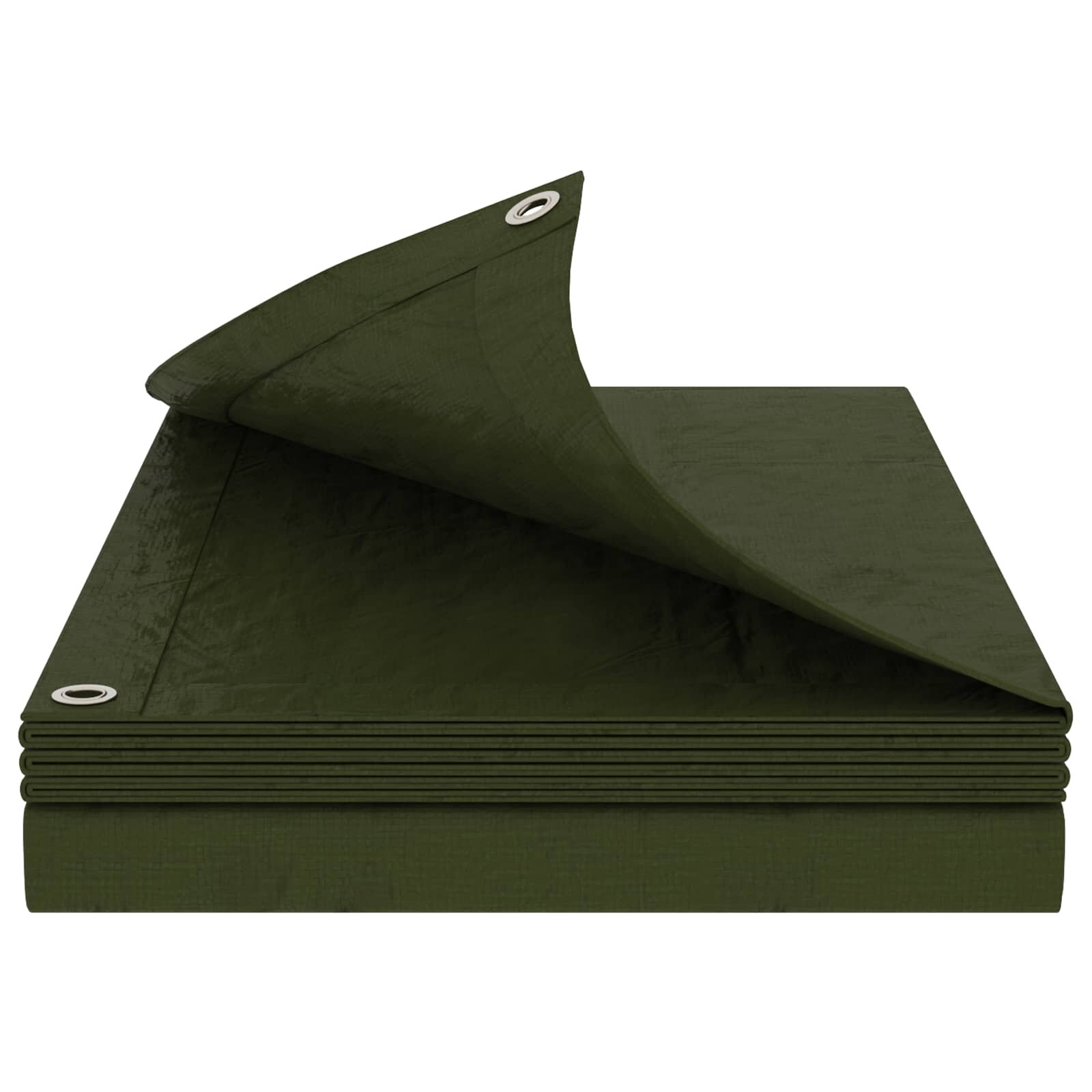 vidaXL Ponyva fémfülekkel Zöld 6 x 8 m 260 gsm PE