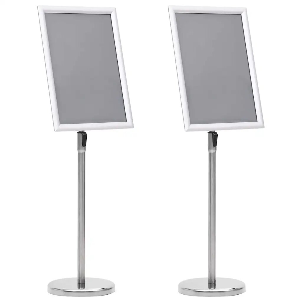 vidaXL Poszter Állványok 2 db Ezüst 45 x 327 x 108 cm Alumínium