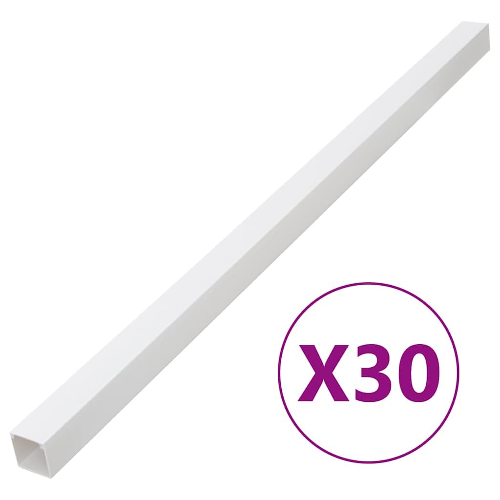 vidaXL PVC kábelcsatornák 33 x 33 mm 30 m