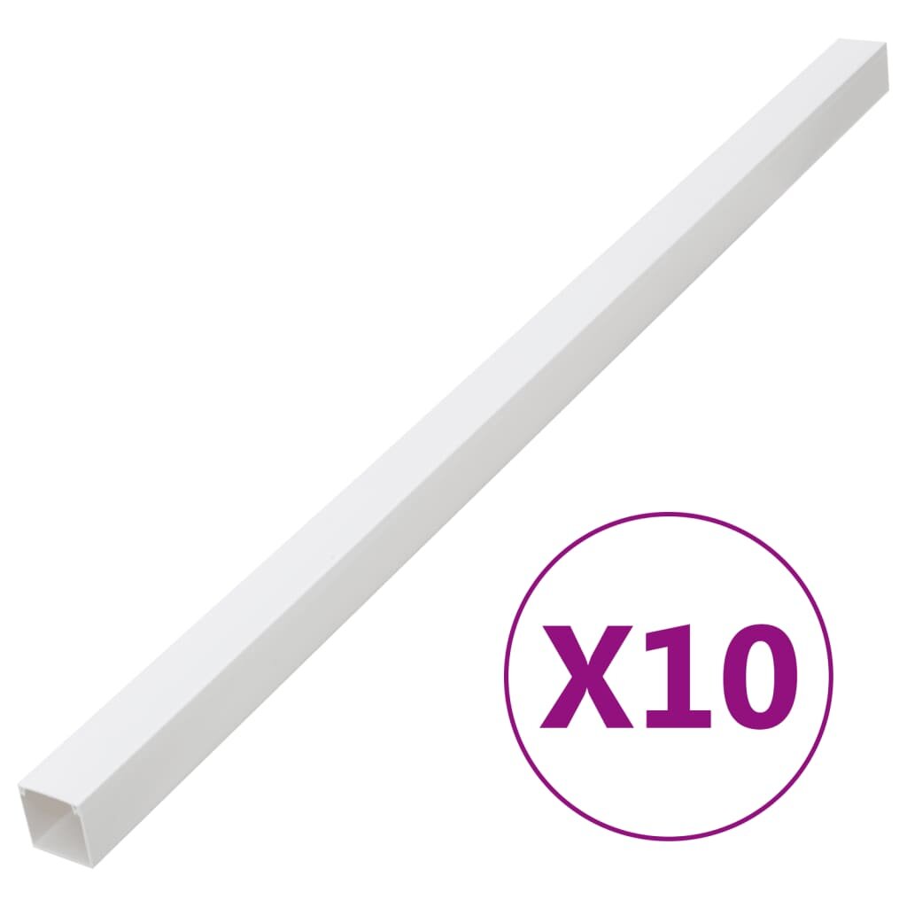 vidaXL PVC kábelcsatornák 40 x 25 mm 10 m