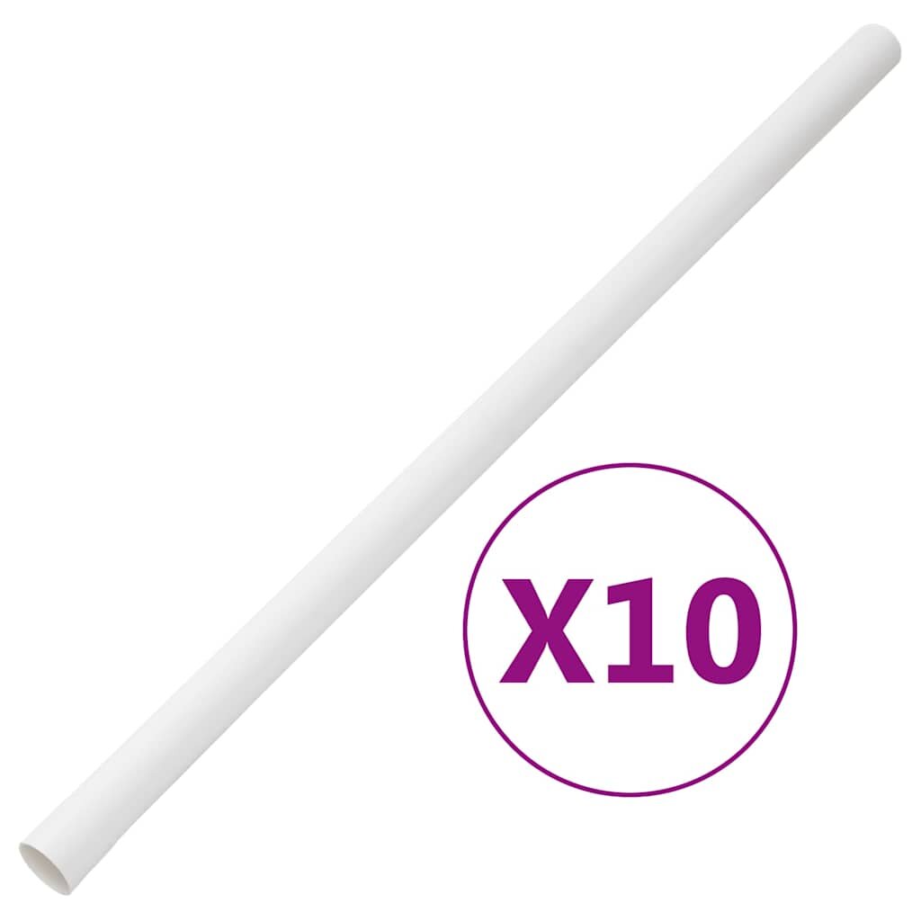 vidaXL PVC kábelcsatornák kapcsokkal Ø32 mm 10 m