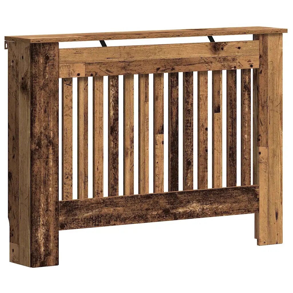 vidaXL Radiátor fedezék Antik Fa 112 x 19 x 815 cm Szerelt Fa