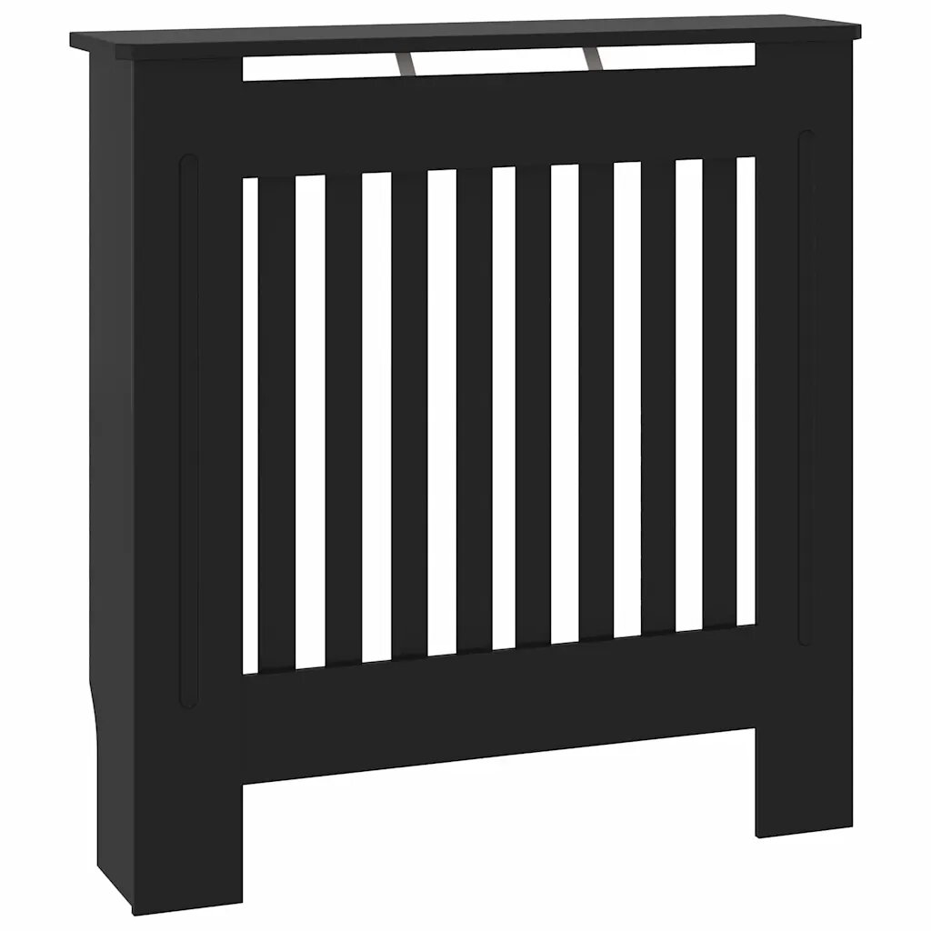 vidaXL Radiátor fedezék Fekete 78 x 19 x 815cm Szerelt Fa