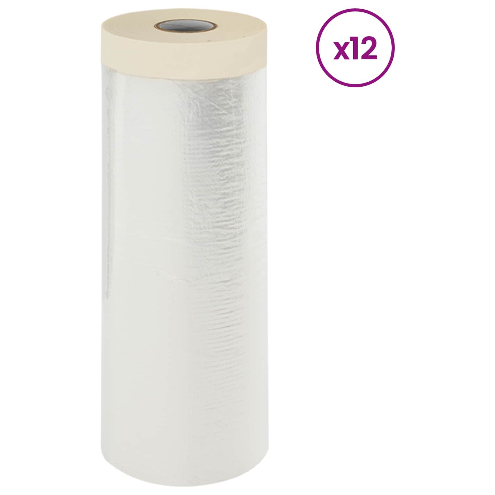 vidaXL Ragasztós Porszívólepedő 12 db Átlátszó 210 x 2000 cm HDPE