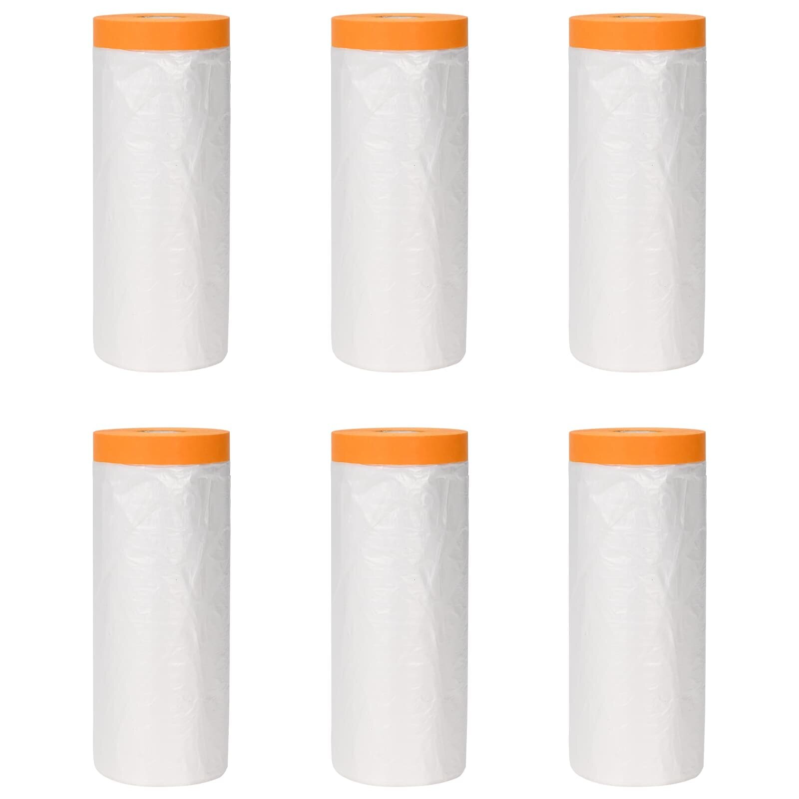vidaXL Ragasztószalaggal ellátott porfólia 6 db Átlátszó 210 x 2000 cm