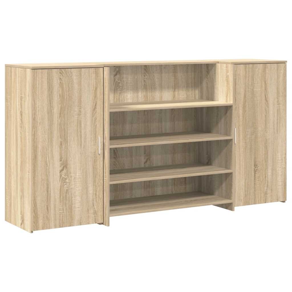 vidaXL recepciós pult sonoma tölgy 200x50x1035 cm szerelt fa