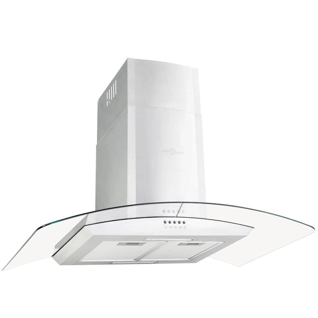 vidaXL rozsdamentes acél fali páraelszívó 90 cm 756 m³/óra LED