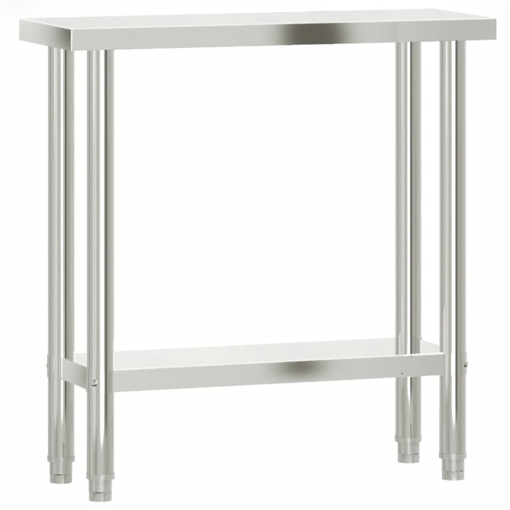 vidaXL rozsdamentes acél konyhai munkaasztal 825 x 30 x 85 cm