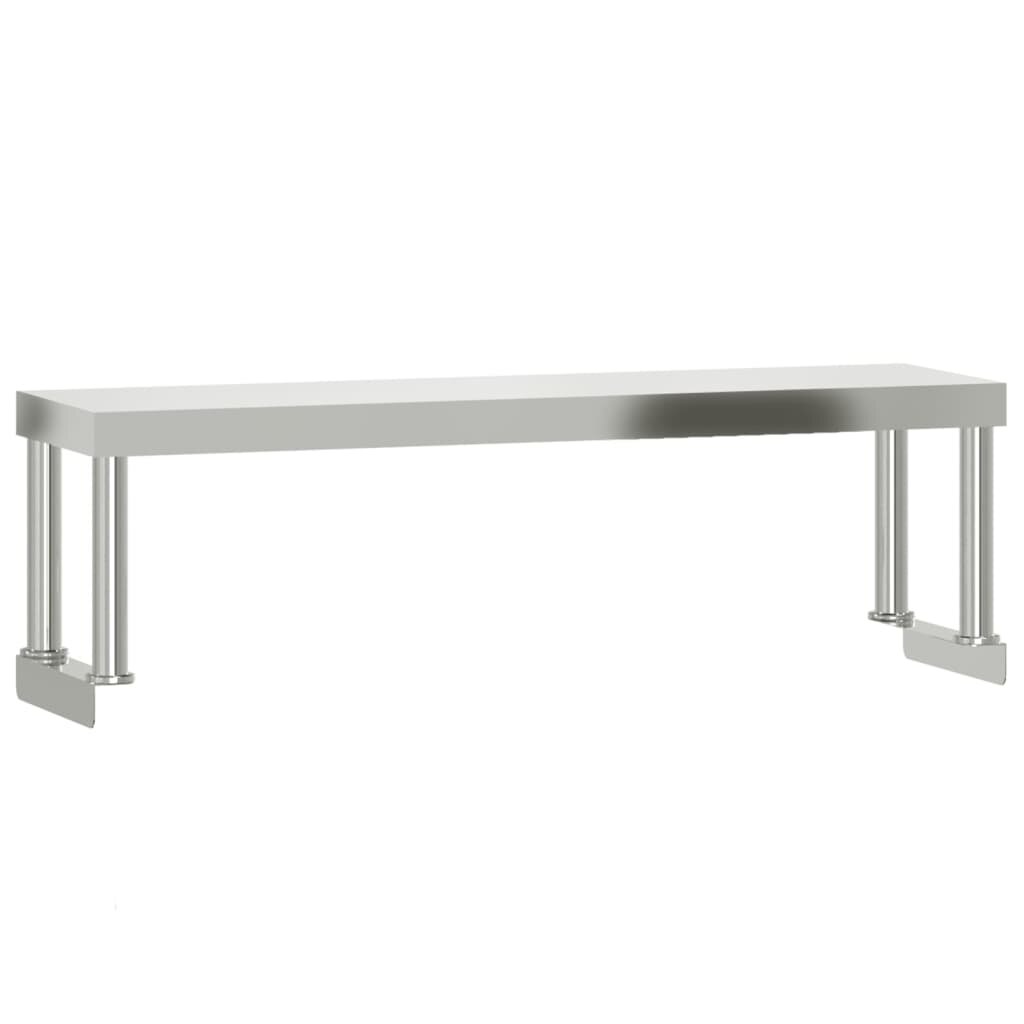 vidaXL rozsdamentes acél munkaasztal feletti polc 110 x 30 x 35 cm