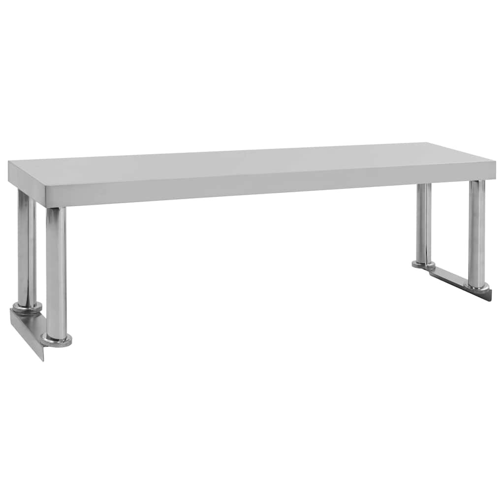 vidaXL rozsdamentes acél munkaasztal feletti polc 120 x 30 x 35 cm