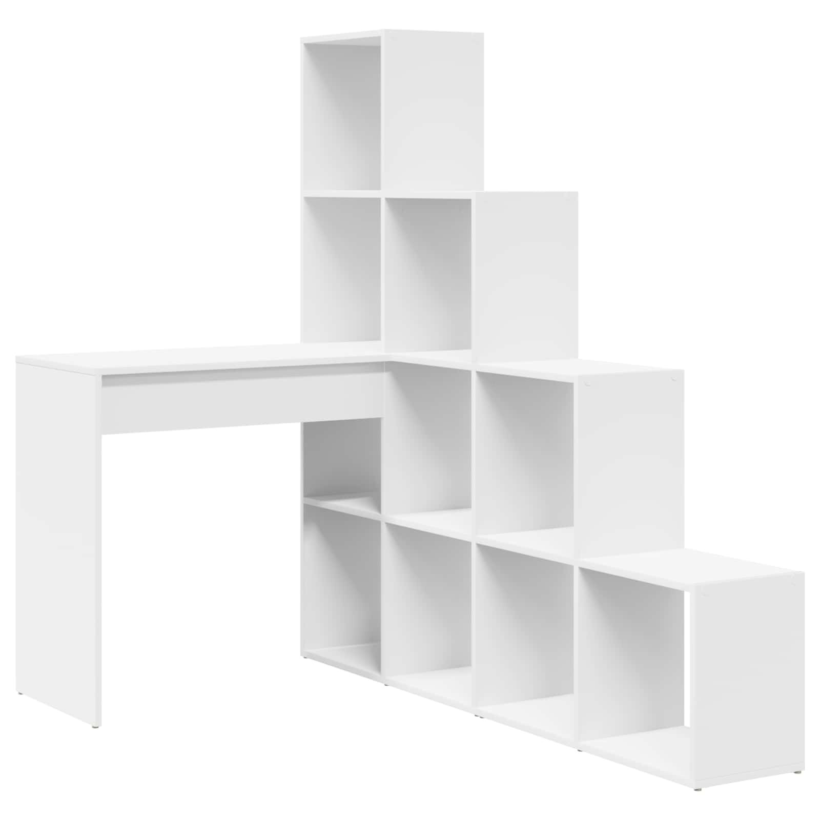 vidaXL Sarokíróasztal Fehér 1015 x 1495 x 1495 cm Szerelt Fa