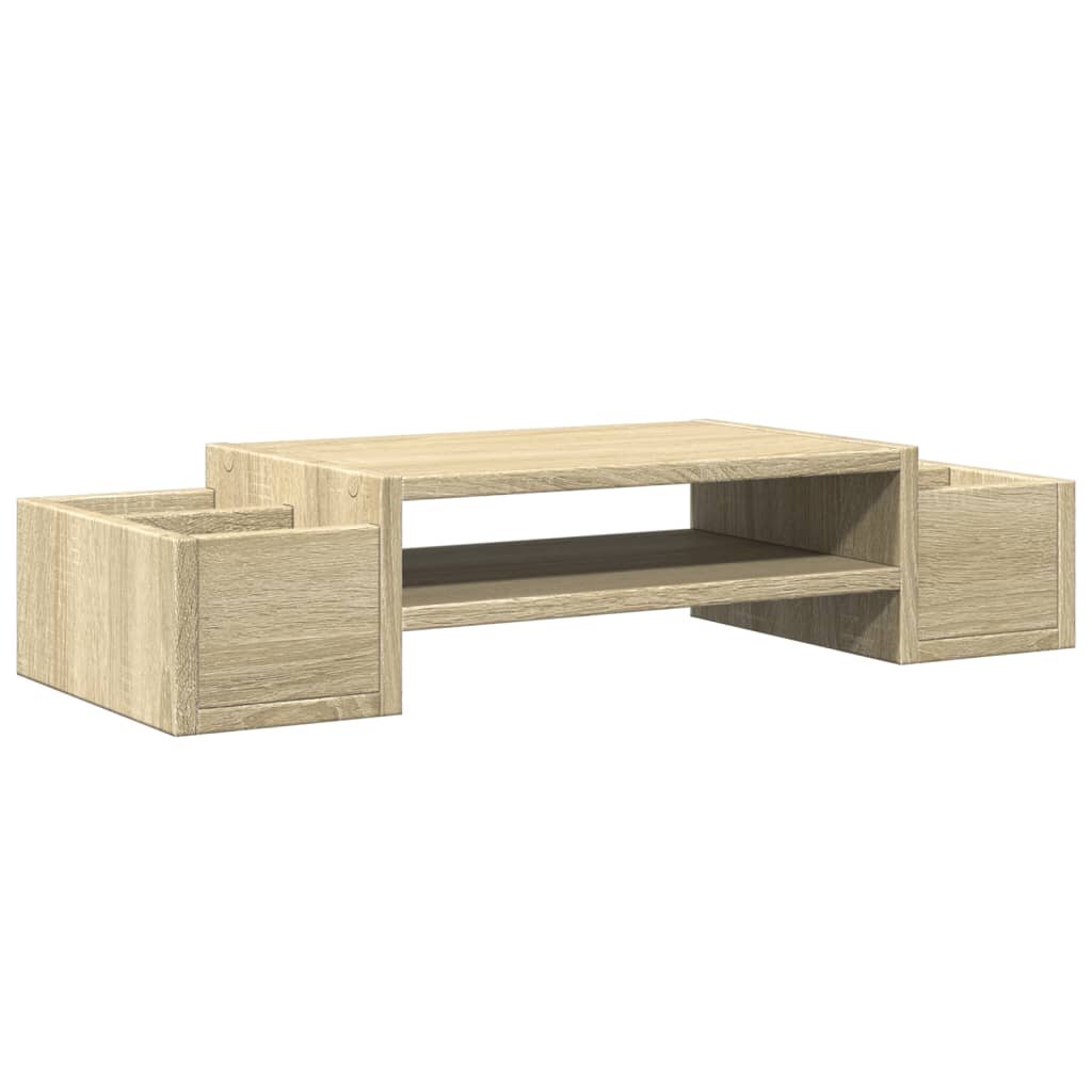 vidaXL sonoma tölgy szerelt fa monitorállvány tárolóval 70x27x15 cm