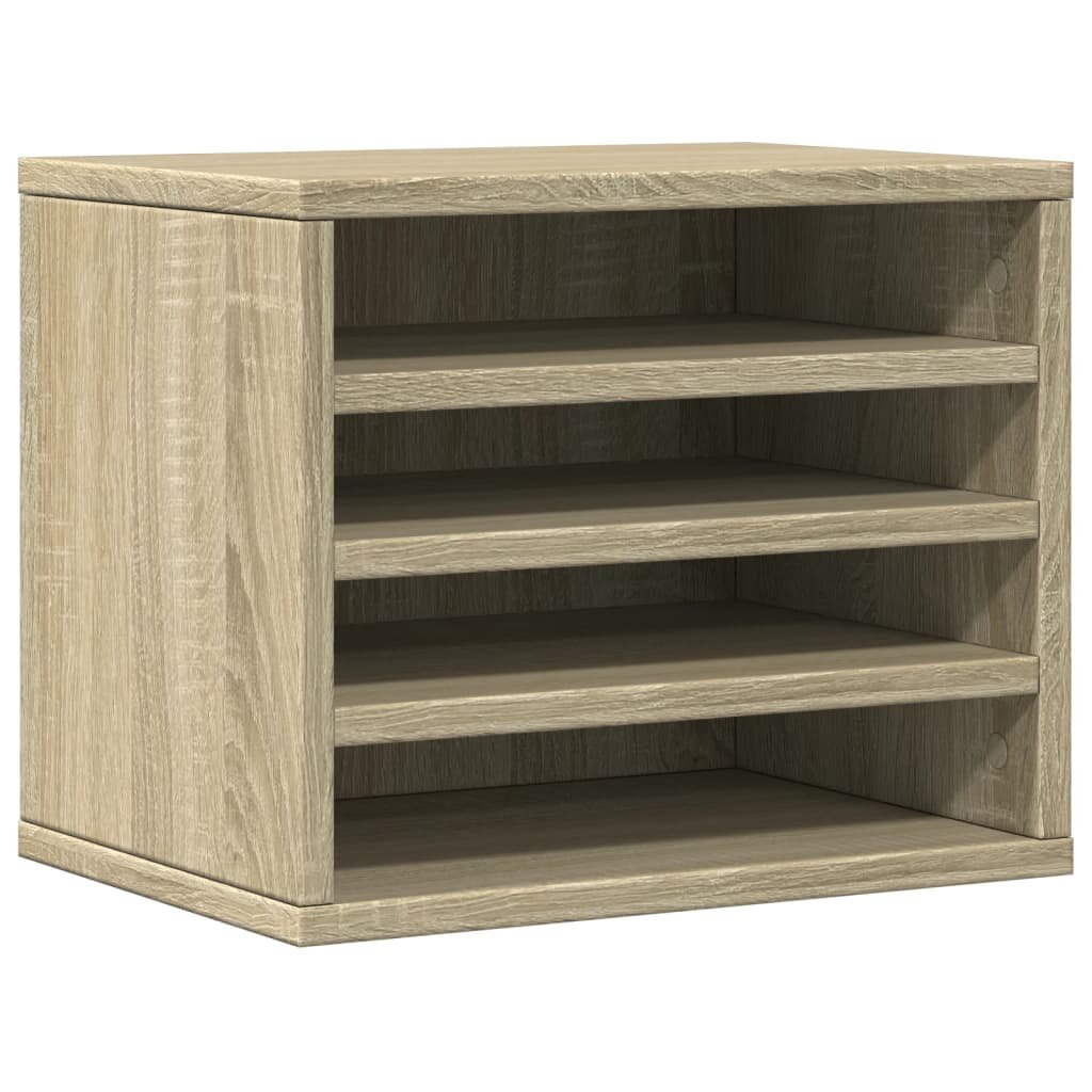 vidaXL sonoma tölgy színű szerelt fa asztali szervező 36x26x295 cm