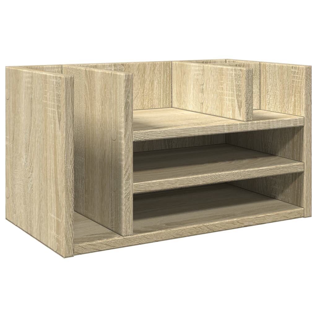 vidaXL sonoma tölgy színű szerelt fa asztali szervező 445x24x25 cm