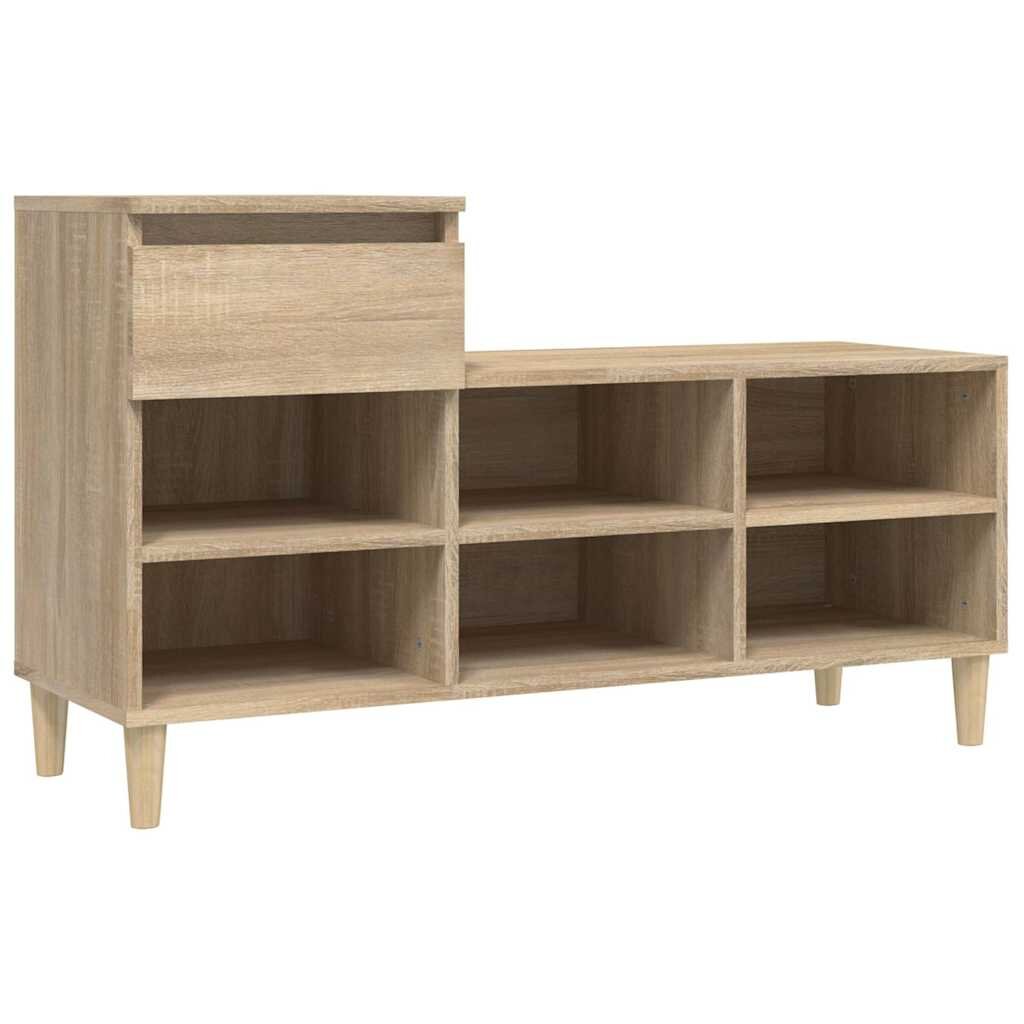 vidaXL sonoma tölgy színű szerelt fa cipőszekrény 102x36x60 cm