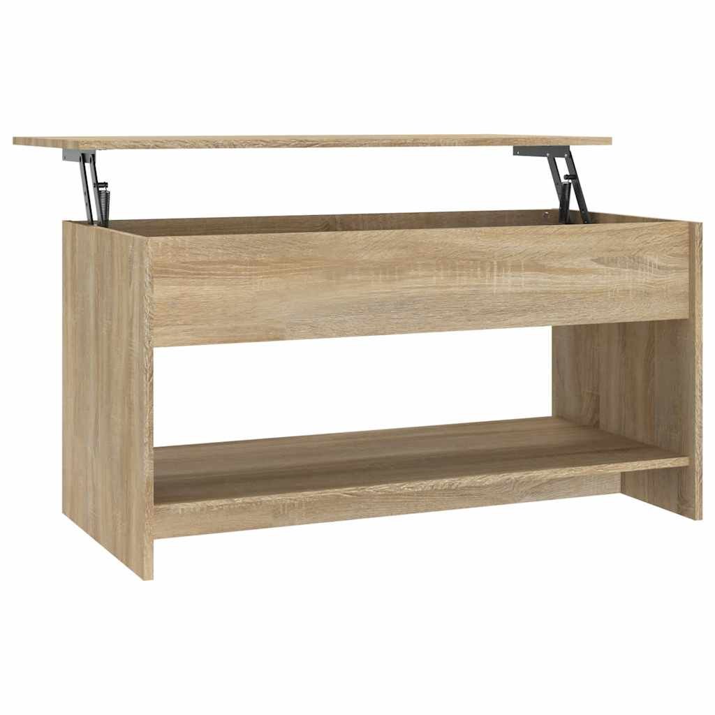 vidaXL sonoma tölgy színű szerelt fa dohányzóasztal 102x50x525 cm