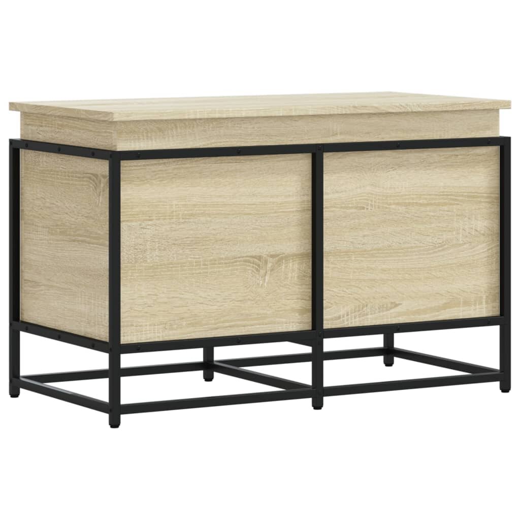 vidaXL sonoma tölgy színű szerelt fa tárolóláda fedéllel 80x40x515 cm