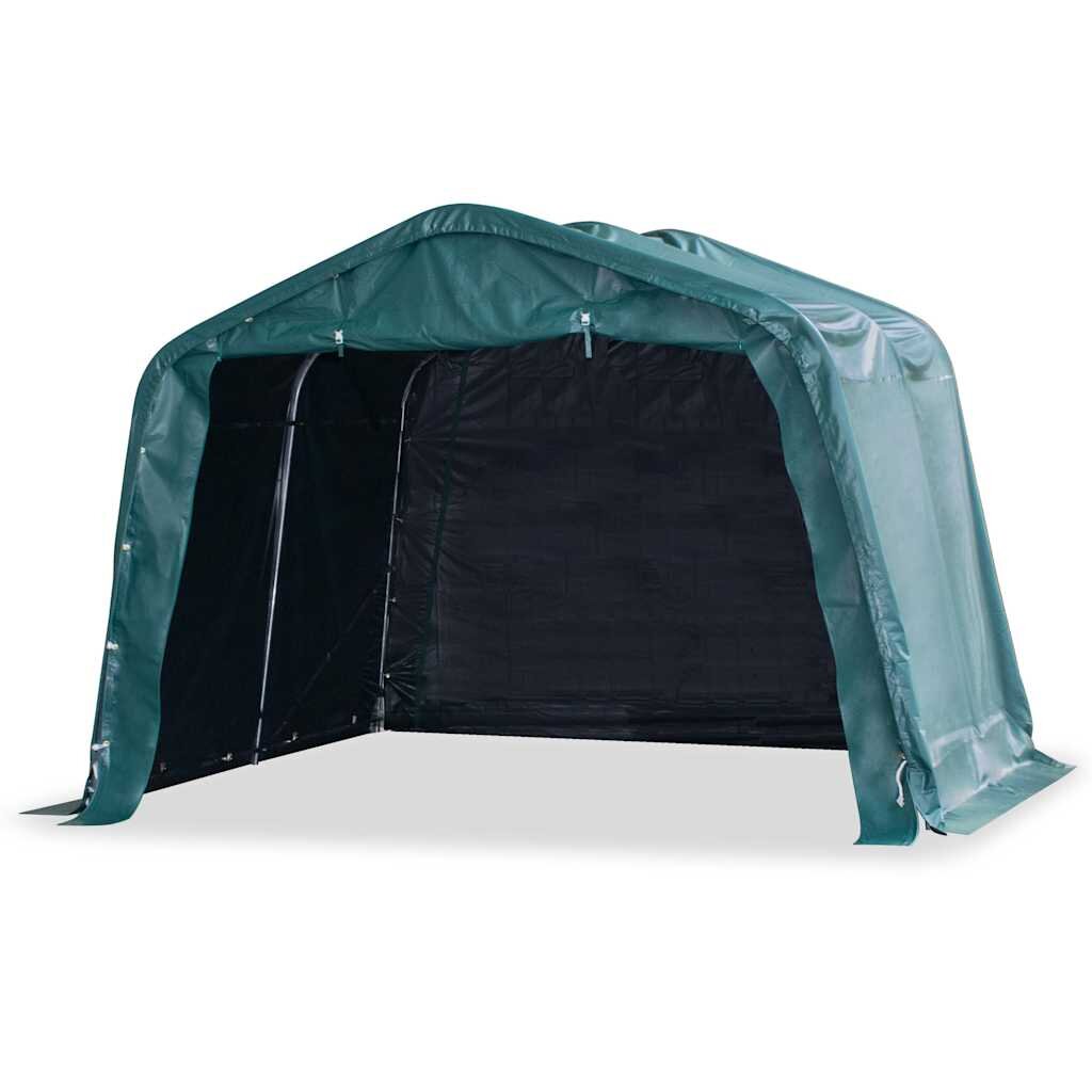 vidaXL sötétzöld elmozdítható PVC állattartó sátor 550 g/m² 33x32 m