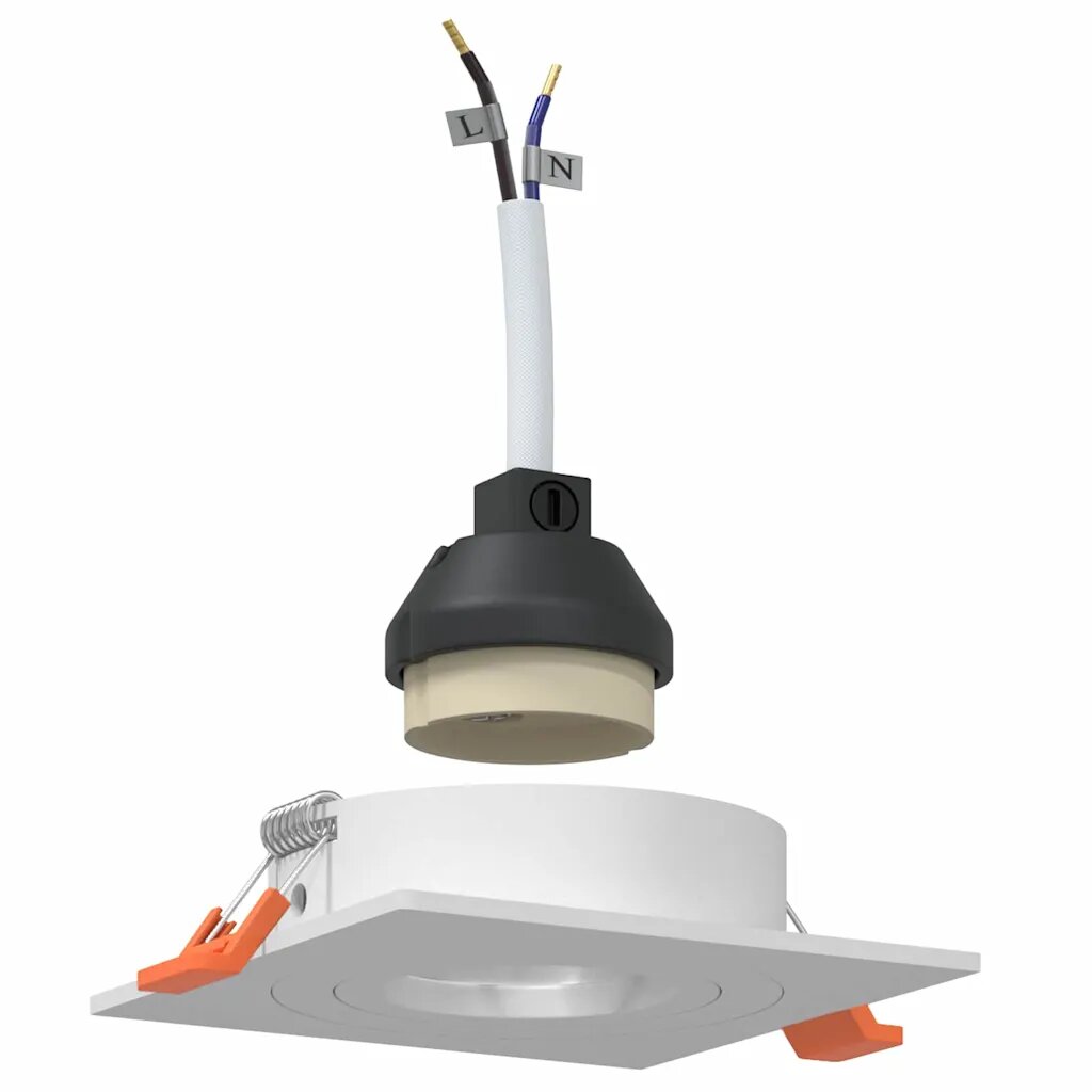 vidaXL Spotlámpa 12 db Fehér 9 x 9 x 2 cm Alumínium