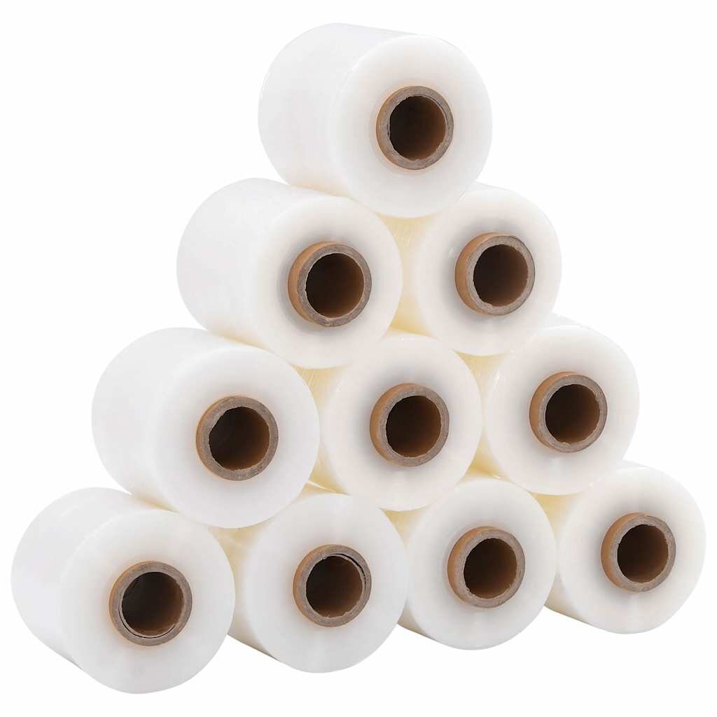 vidaXL stretch fólia fogantyúval 10 db átlátszó 23 μm 10 cm x 150 m