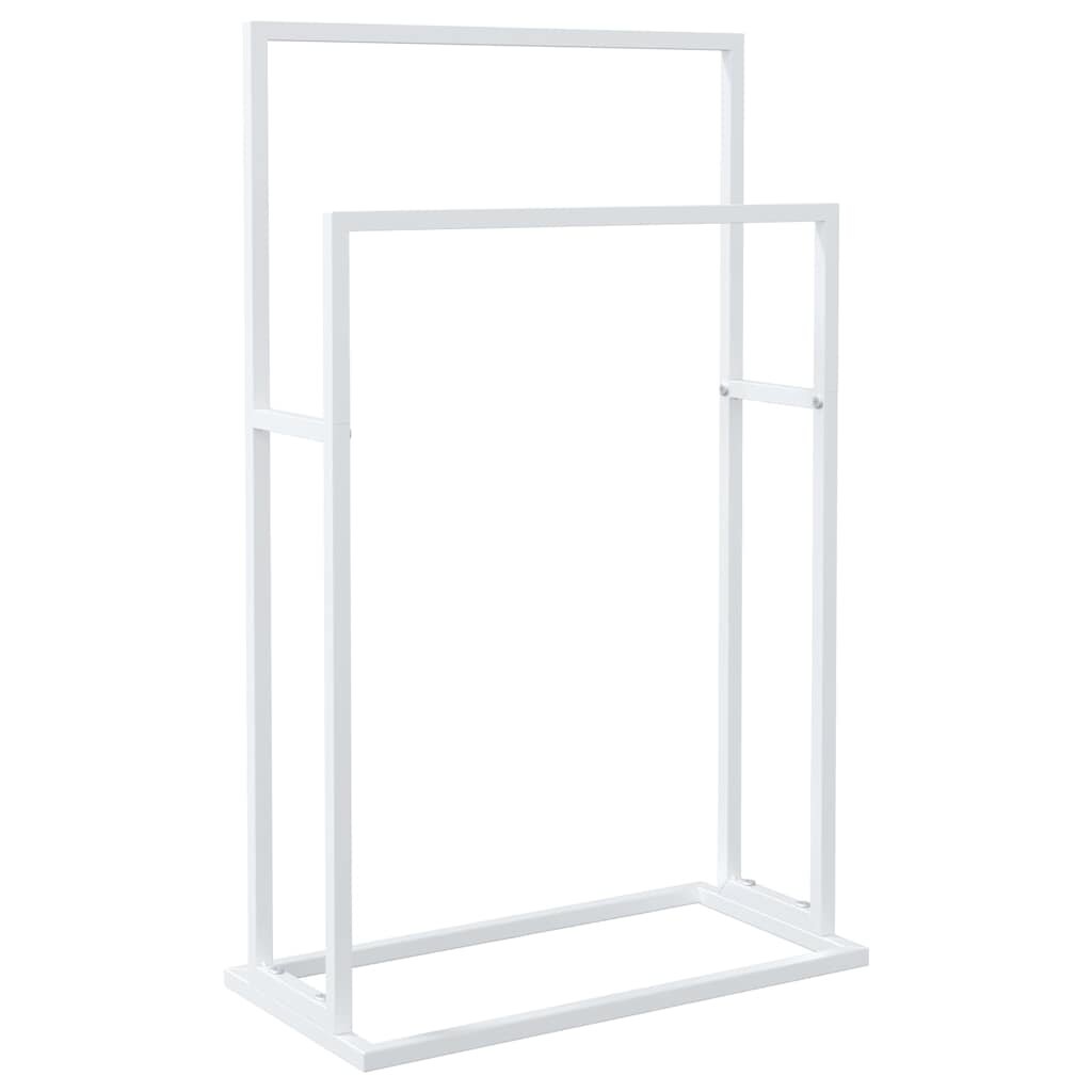 vidaXL szabadon álló fehér vas törölközőtartó 48 x 24 x 785 cm