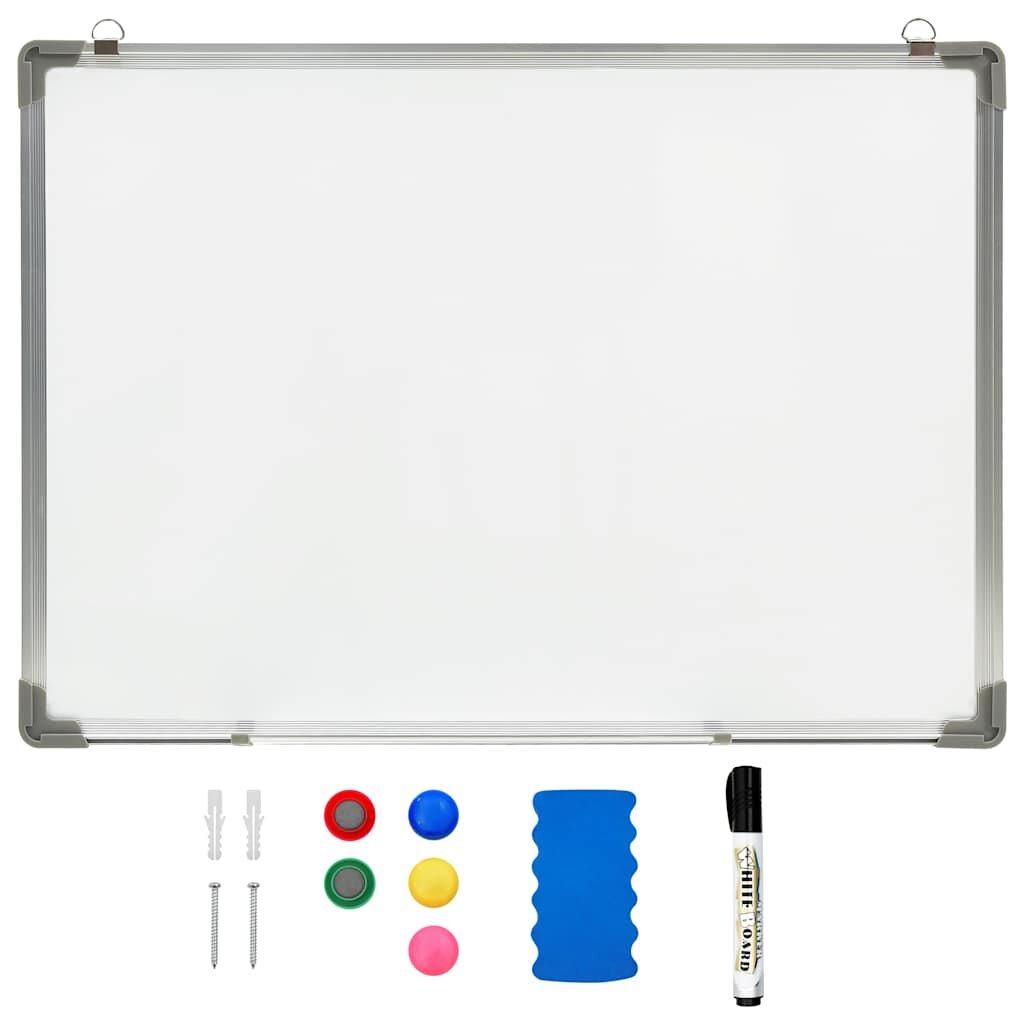 vidaXL szárazon letörölhető fehér acél mágnestábla 70 x 50 cm