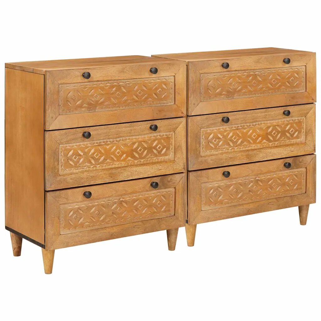 vidaXL Széf 2 db 120 x 335 x 75 cm tömör mangófa Barna
