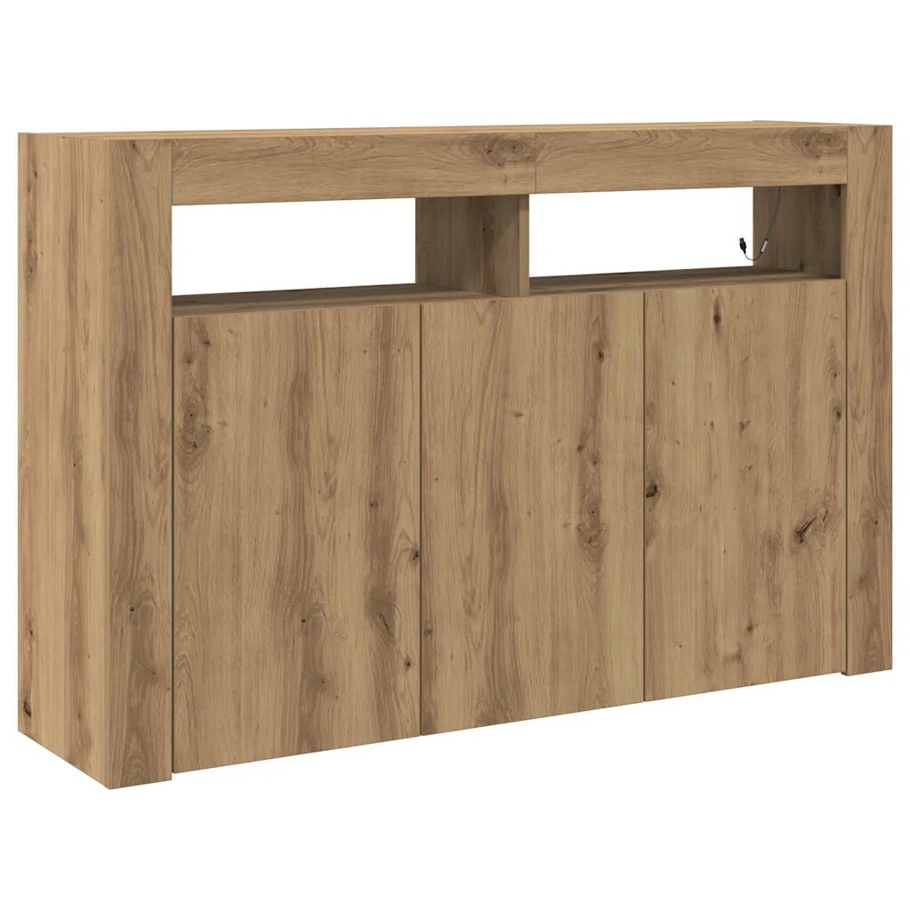 vidaXL Széf Artisan tölgy 116 x 30 x 75 cm Szerelt Fa
