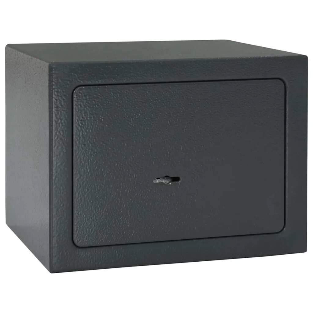 vidaXL Széf doboz zárral Sötétszürke 23 x 17 x 17 cm Acél