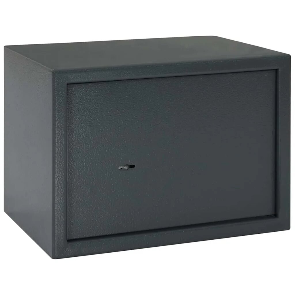 vidaXL Széf doboz zárral Sötétszürke 35 x 25 x 25 cm Acél