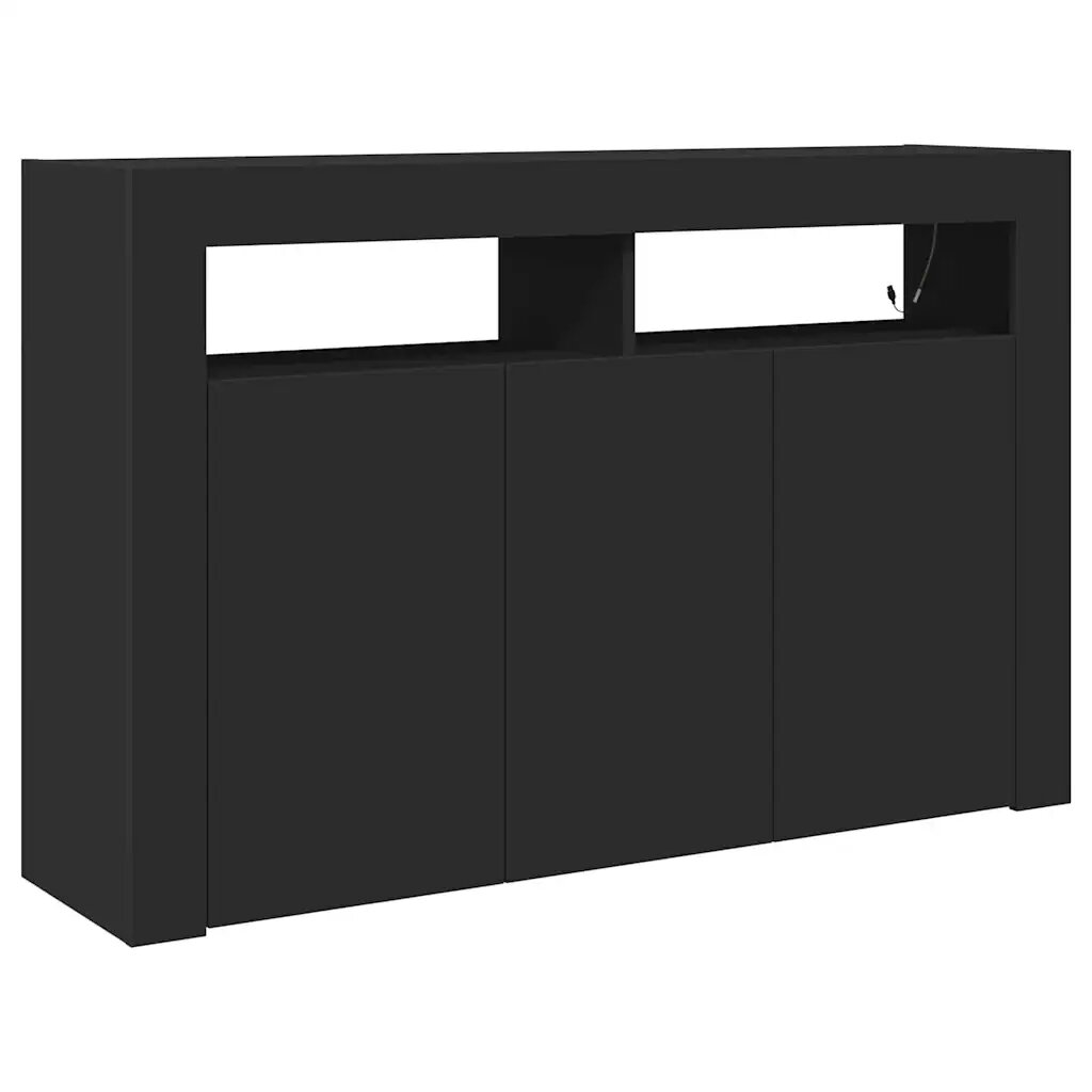 vidaXL Széf Fekete 116 x 30 x 75 cm Szerelt Fa