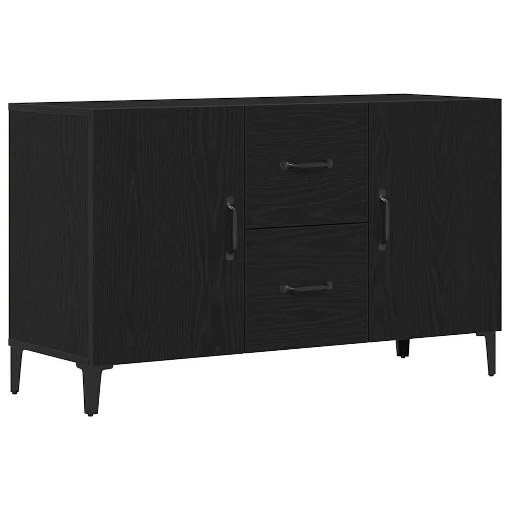 vidaXL Széf Fekete tölgy 100 x 36 x 60 cm Szerelt Fa