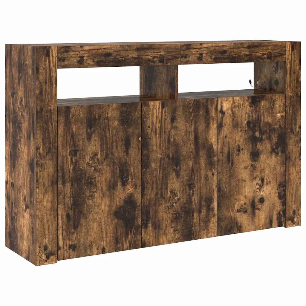 vidaXL Széf Füstölt tölgy 116 x 30 x 75 cm Szerelt Fa