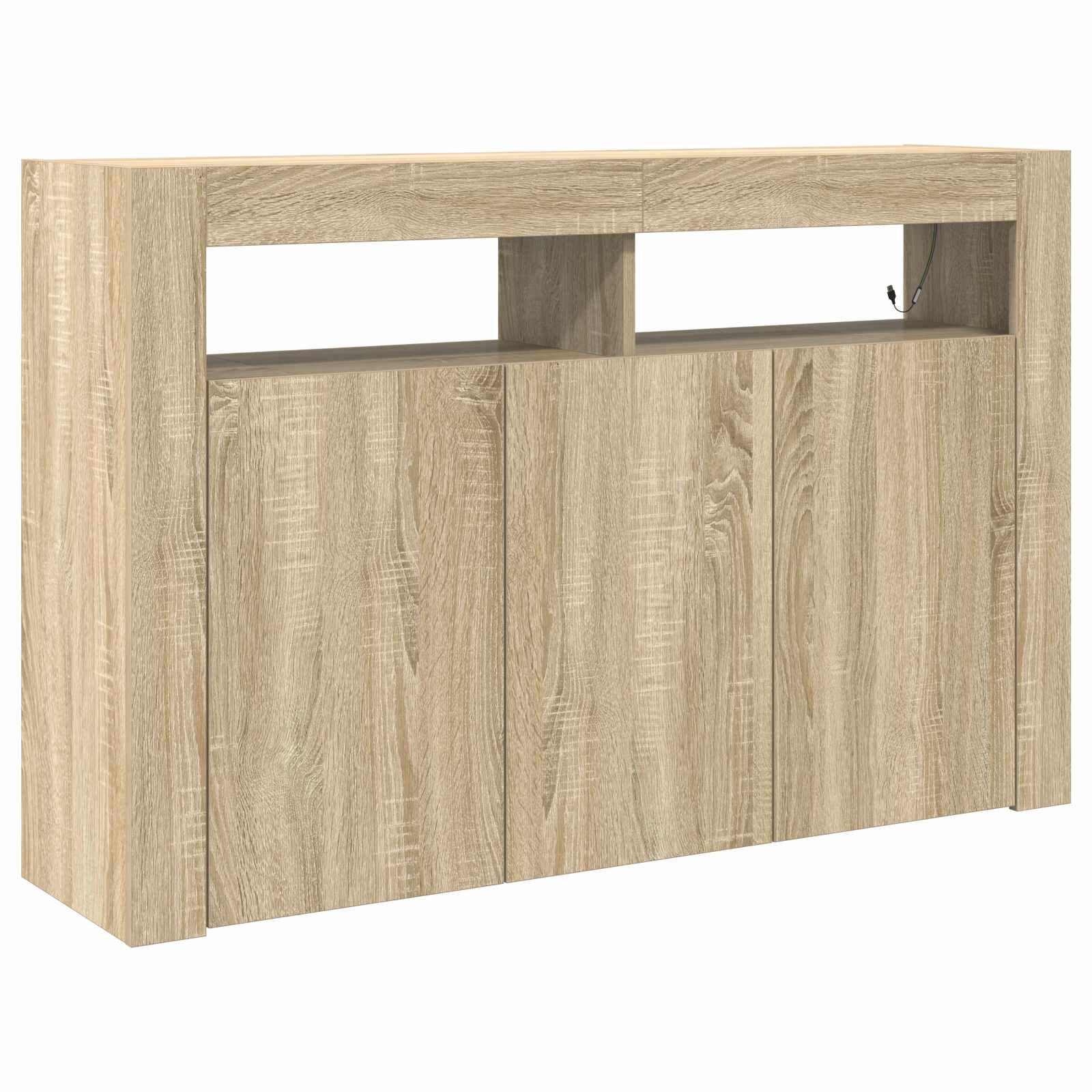 vidaXL Széf Sonoma tölgy 116 x 30 x 75 cm Szerelt Fa