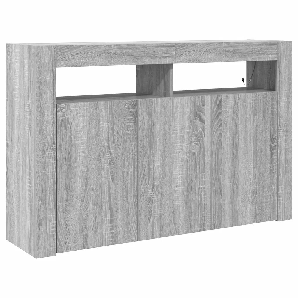 vidaXL Széf Szürke Sonoma 116 x 30 x 75 cm Szerelt Fa