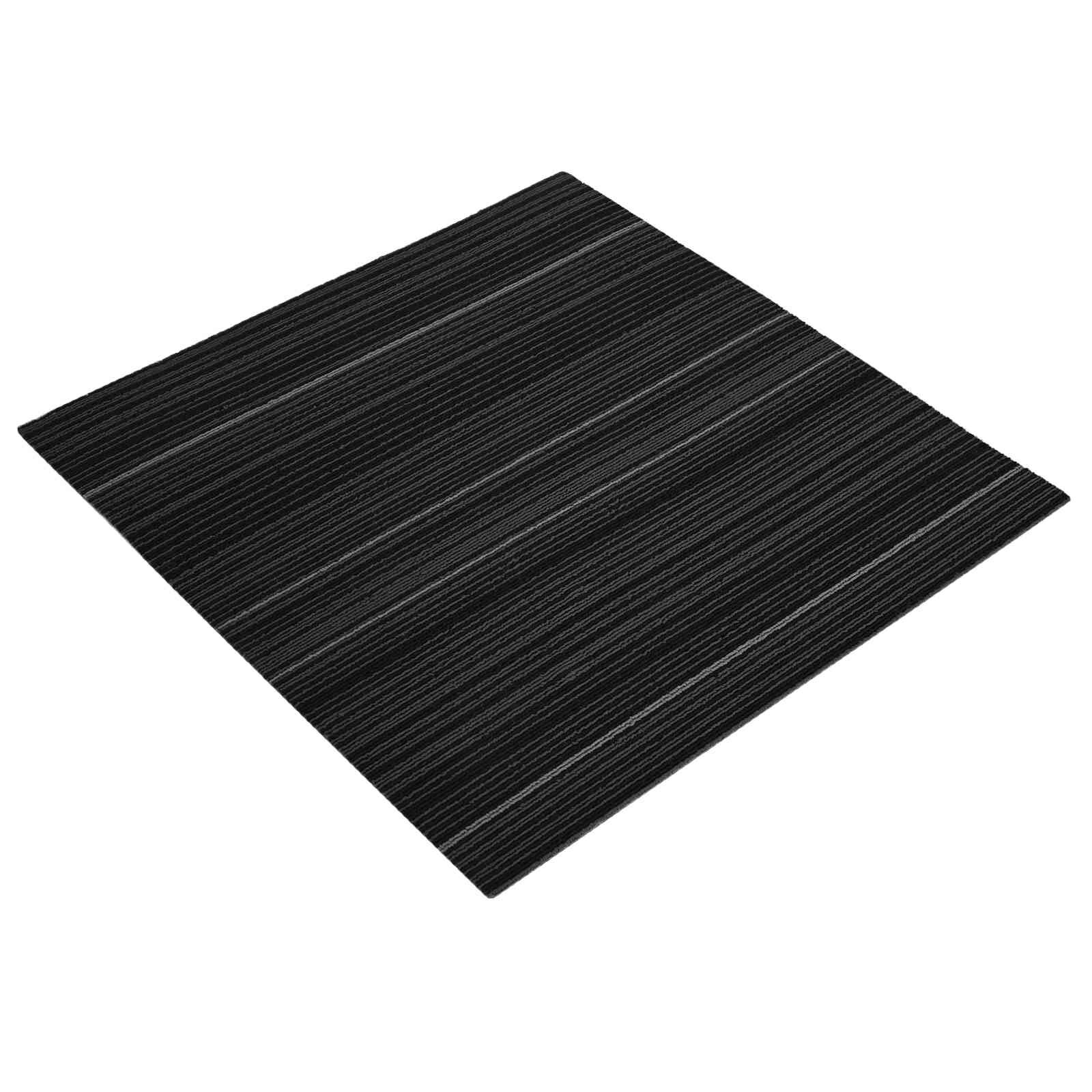 vidaXL Szőnyegcsempe Csíkos Sötétszürke 50 x 50 cm 20 db