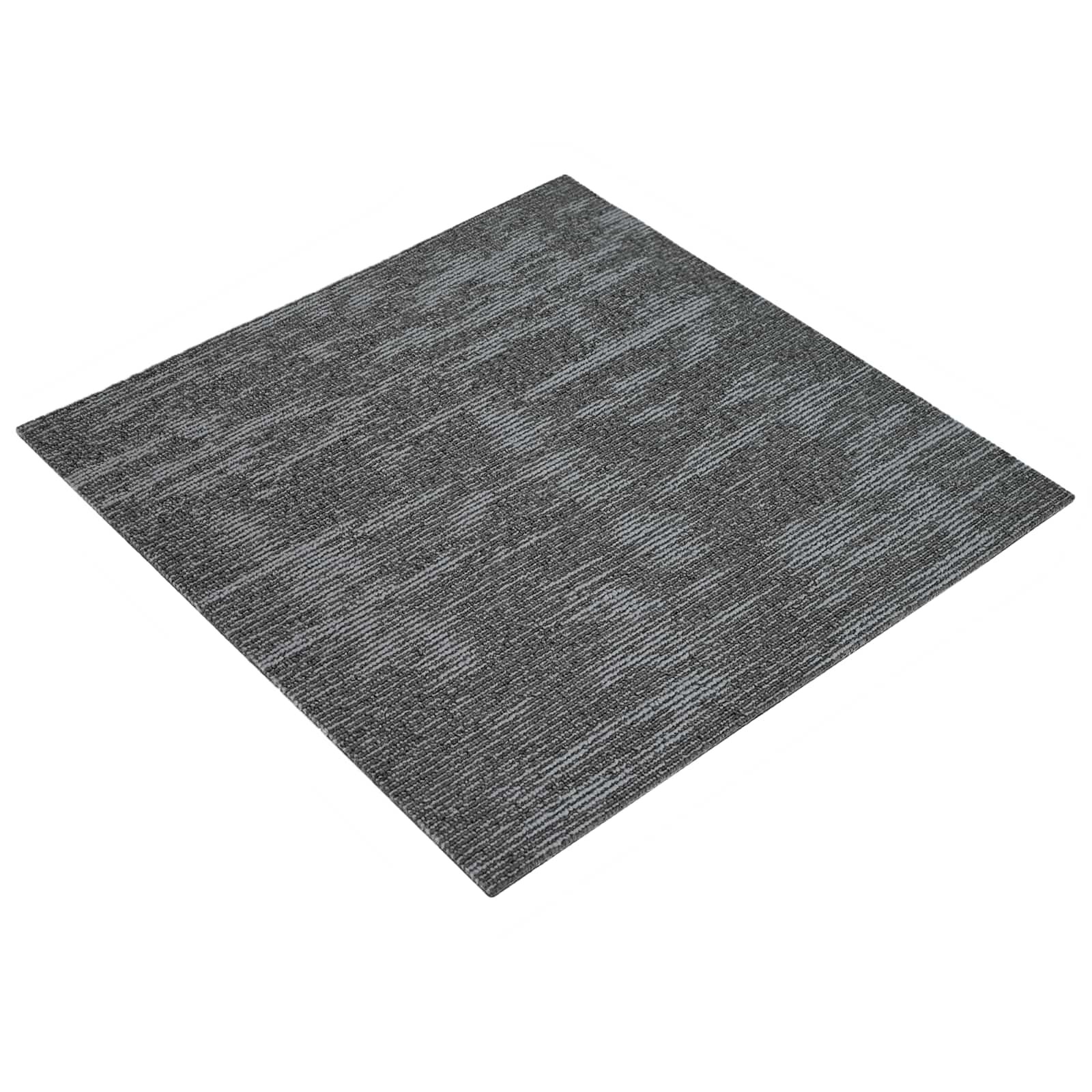 vidaXL Szőnyegcsempe Sötétszürke 50 x 50 cm 20 db PP és Bitumen