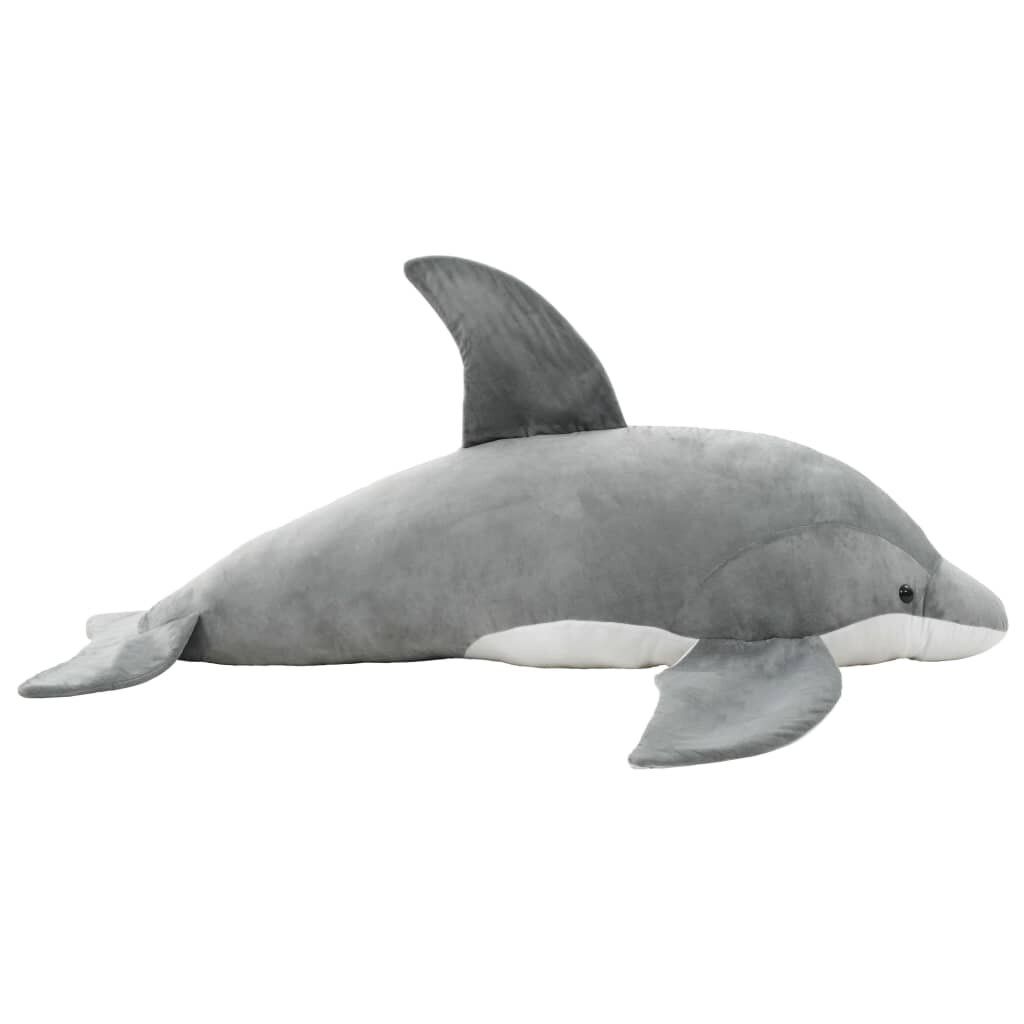 vidaXL szürke delfin plüssjáték