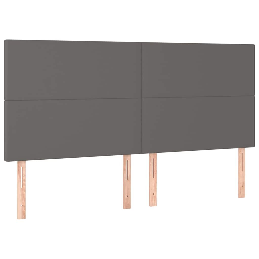 vidaXL szürke műbőr fejtámla 160x5x118/128 cm