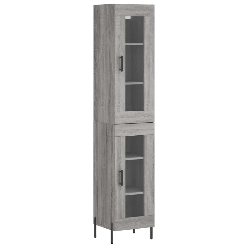 vidaXL szürke sonoma szerelt fa magasszekrény 345 x 34 x 180 cm