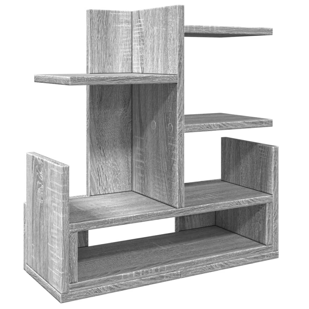 vidaXL szürke sonoma színű szerelt fa asztali szervező 49x20x525 cm